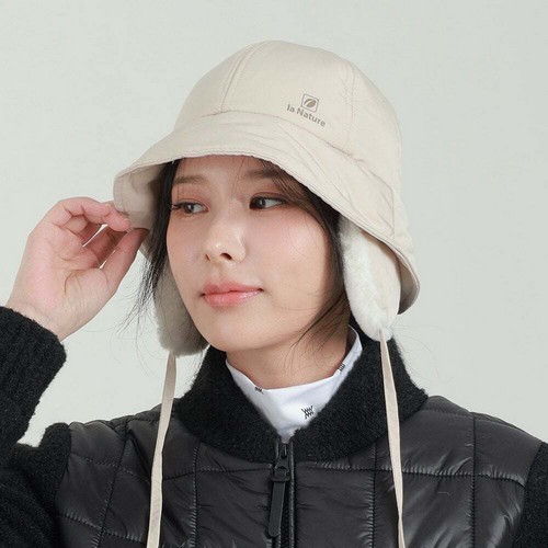 지니골프  귀달이 방한 패딩 골프모자