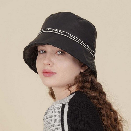 지니골프  패딩 영문 테이프 골프모자