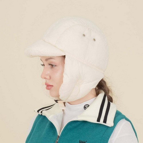 지니골프  패딩 귀덮개 방한 골프모자