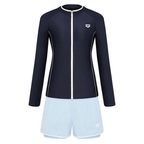 아레나  웨이비 레귤러핏 집업 래쉬가드 3PCS 세트 A6BL1PS01NVY