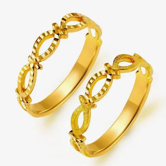 한국금다이아몬드  반지 행운 컷팅 물고기 1.875g 2종 택 1
