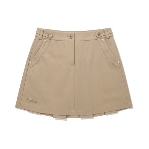 말본골프  백플리츠 A라인 스커트 M6122PSK13BEI