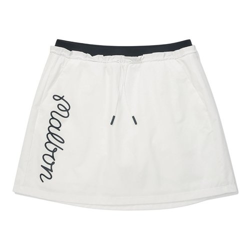 말본골프  이중오비 핀턱 플레어 스커트 M6122PSK12OWT