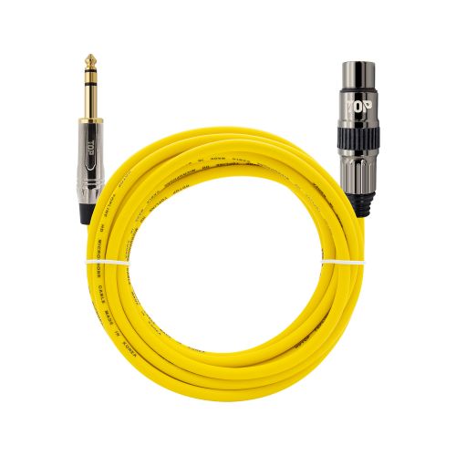 HDTOP  메탈 5.5스테레오 to XLR암 마이크 케이블 옐로우