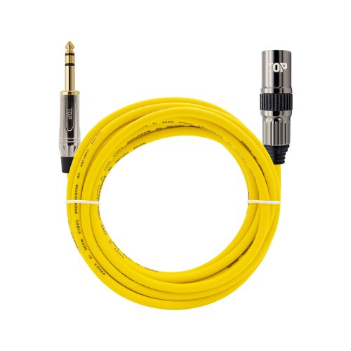 HDTOP  메탈 5.5스테레오 to XLR수 마이크 케이블 옐로우