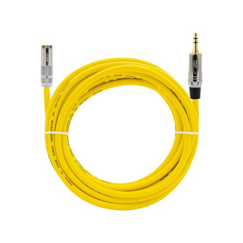 HDTOP  메탈 3.5스테레오 암 to 수 연장케이블 옐로우