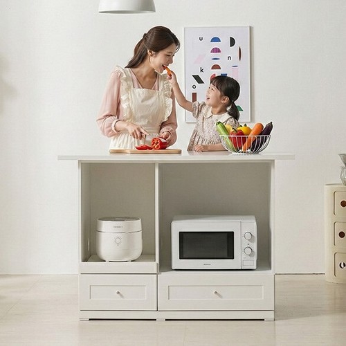 지베스 위드 사각 렌지대 홈바 아일랜드 식탁 1200