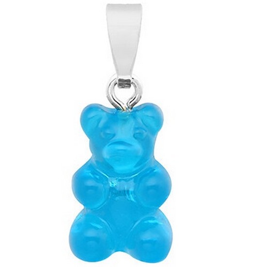 크리스탈 헤이즈  Nostalgia Bear Classic Connector Silver Pendant (Azure)