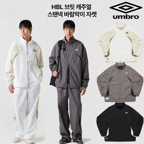 엄브로 백 HBL 브릿 캐주얼 스탠넥 바람막이 자켓 UR121CJK24