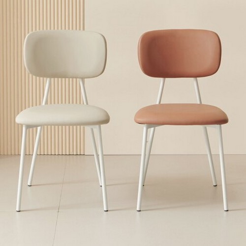 라로퍼니처  조이 가죽 식탁 카페 인테리어 화이트 프레임 의자