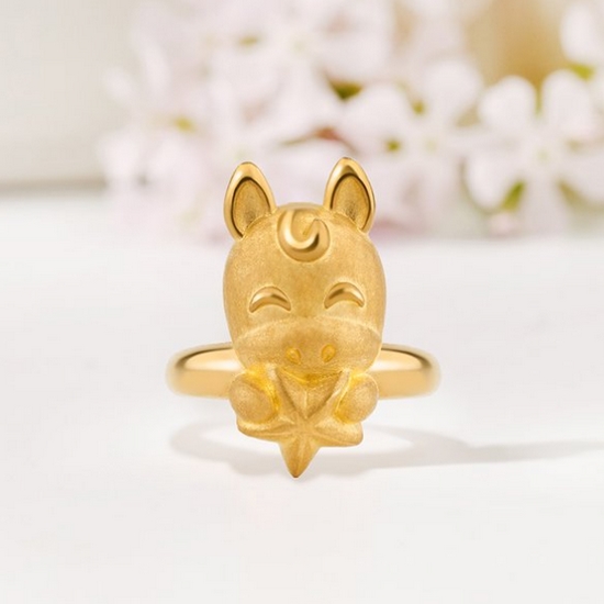 뽀르띠  말띠 별 말 돌반지 1.875g