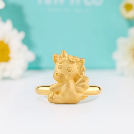 타이니앤코  코코 말띠 날개 유니콘 돌반지 1.875g