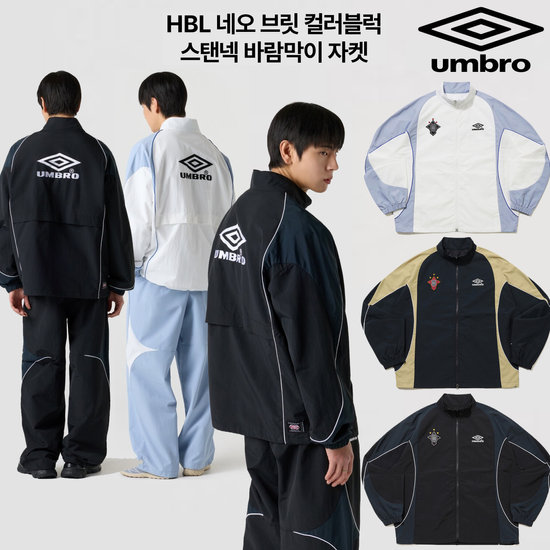 엄브로 네오 브릿 컬러블럭 스탠넥 바람막이 자켓 UR121CJK22