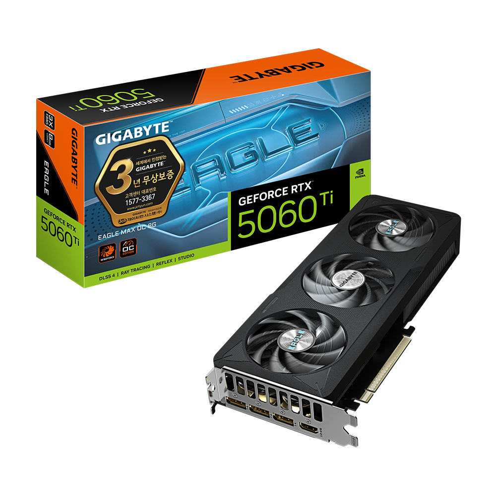 GIGABYTE  지포스 RTX 5060 Ti EAGLE MAX OC D7 8GB 제이씨현