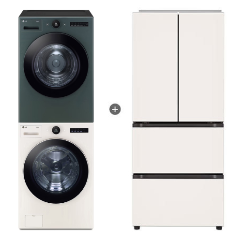 LG전자 트롬 오브제컬렉션 FX24ENE + RD20GNG + 냉장고 Z408MEEF23