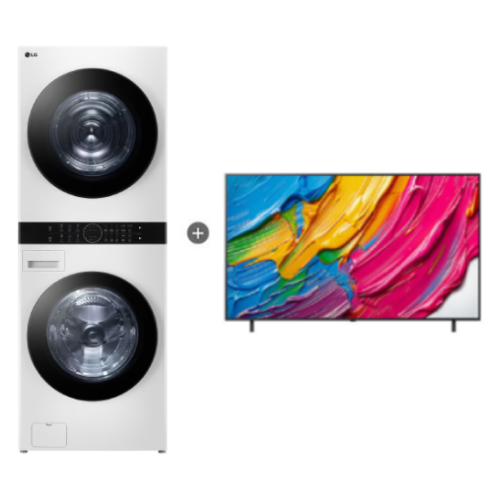 LG전자 트롬 오브제컬렉션 워시타워 W21WAM + TV 75QNED75AEA