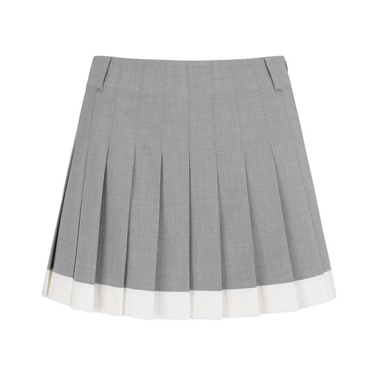 크리스패션 파리게이츠 베이직 컬러 플리츠 큐롯 스커트 521F1PC201_GY