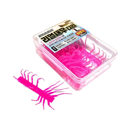 백경조침  노블리어 리얼새우다리 UV 야광 실리콘 에기 다리 10개입