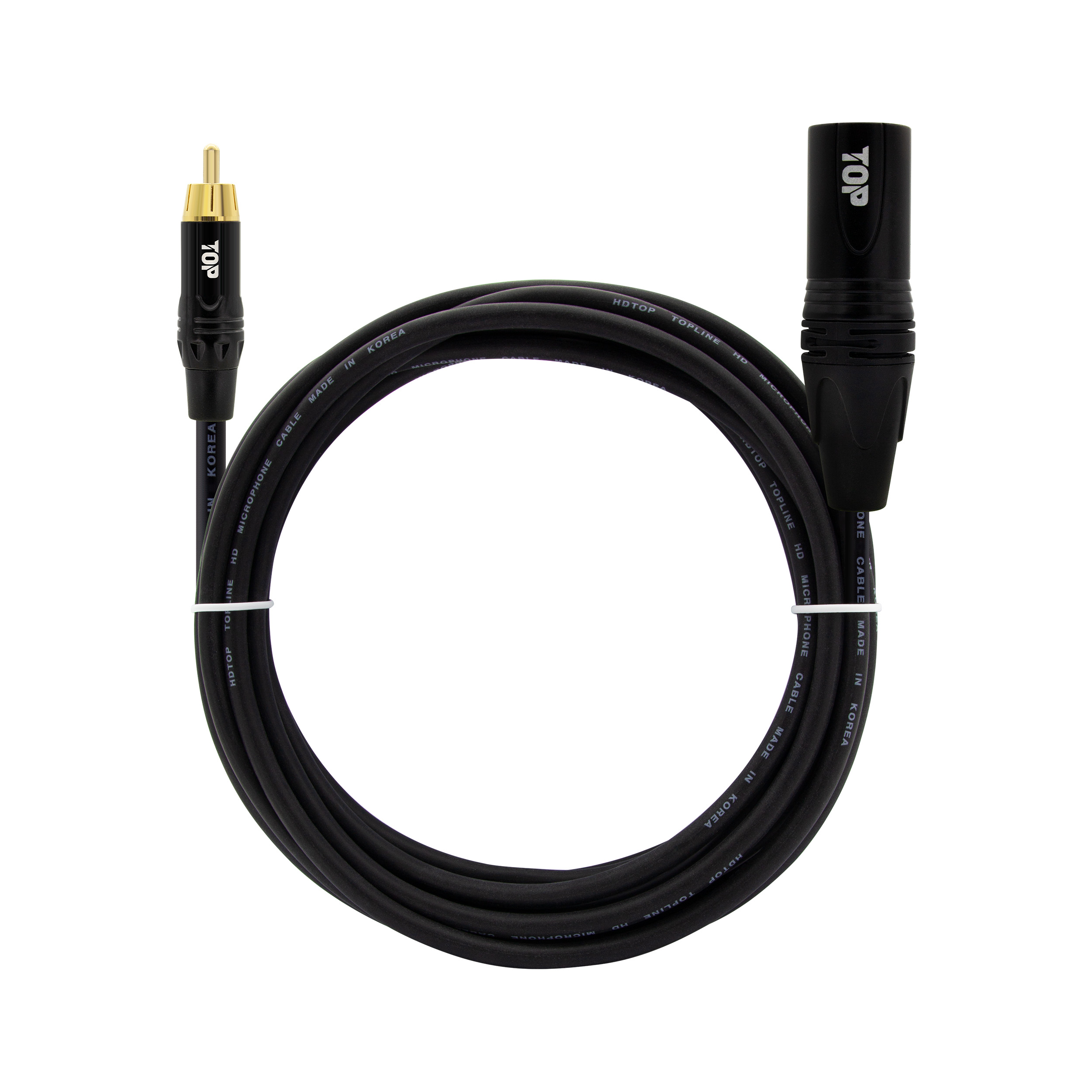 HDTOP  RCA 수 to XLR 수 케이블 블랙