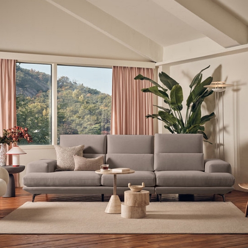 에싸 프랭키 하프스윙기능 카시미라 패브릭 소파 3.5인용