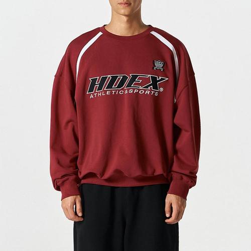 에이치덱스 오리진 컬러 블럭 스웨트 셔츠 Cherry Red H253MOLMM01CRD
