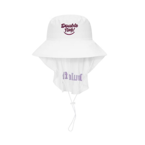 LF 더블플래그 스마일 그래픽 뒷목가리개 냉감 와이드 햇 DWHE6E413IV