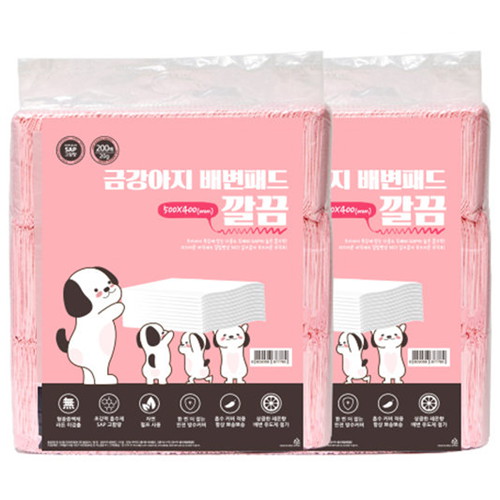  페슬러 금강아지 배변패드 깔끔 더블 20g 200매 [2개]