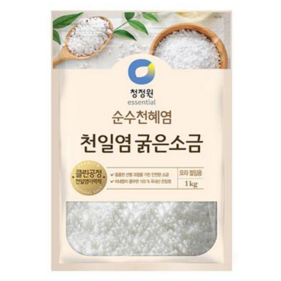 청정원 천일염 굵은소금 1kg