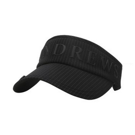 세인트앤드류스  엠보 로고 스트라이프 볼마커 썬바이저 811F1CP001_BK