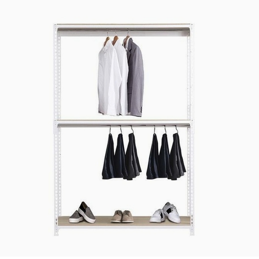 영진산업 스피드랙 드레스룸 시스템 철제 행거봉2개 3단 행거 1000x400