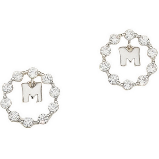 메트로시티  M베이직 스털링 실버 화이트 이어링 A231SE9008WPA