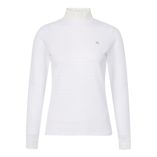 크리스패션 파리게이츠 링클 리브 모크넥 냉감 긴팔티 521F1TI202_WH