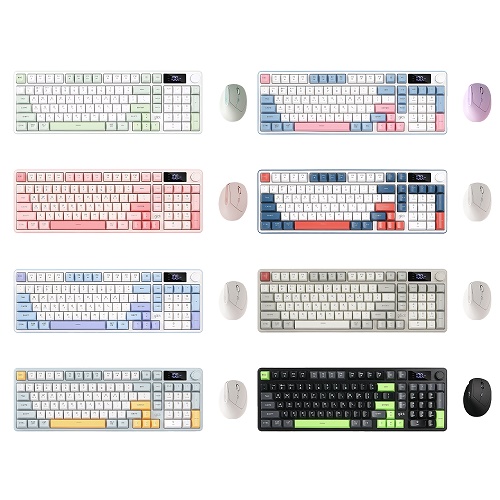 지클릭커  오피스프로 WMK560 LCD 사일런스M 무선 키보드 마우스 세트 98