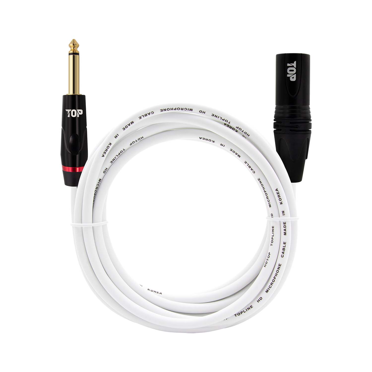 HDTOP  5.5 모노 to XLR 수 마이크 케이블 블랙화이트