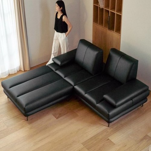 휴도 사계의 동백 모듈형 스윙 천연가죽 소파 3인용