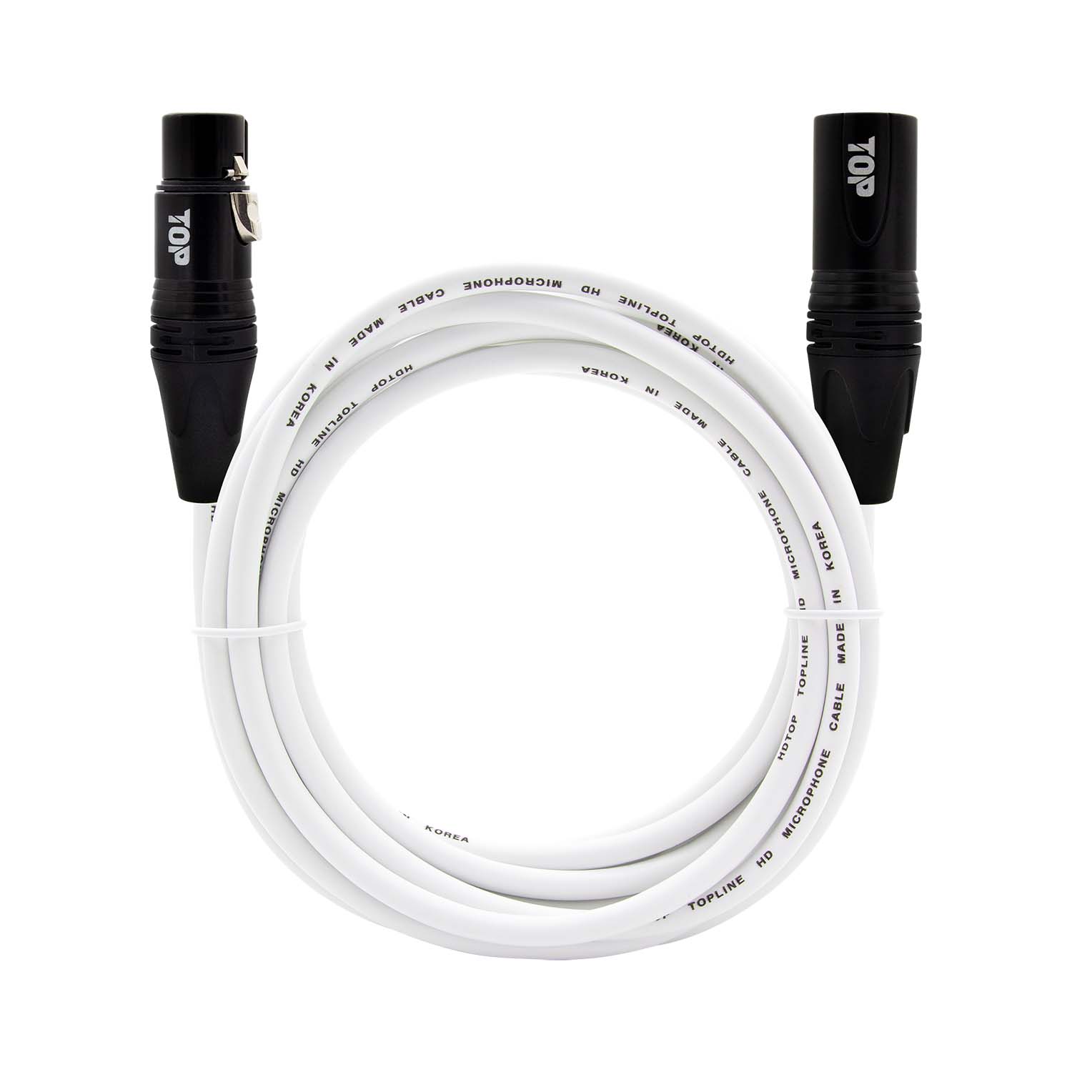 HDTOP  XLR 암 to 수 마이크 연장 케이블 블랙화이트