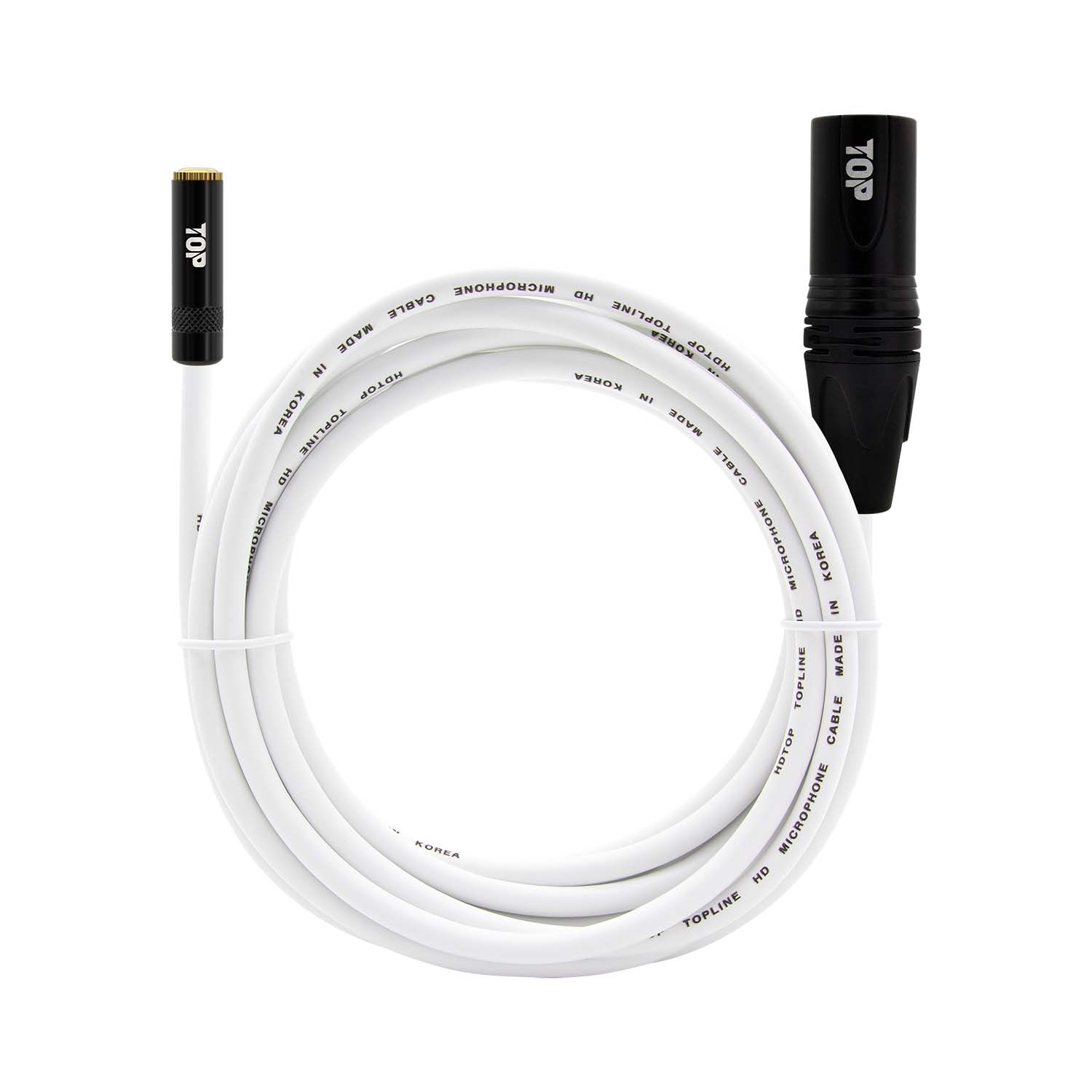 HDTOP  3.5 스테레오 암 to XLR 수 케이블 블랙화이트