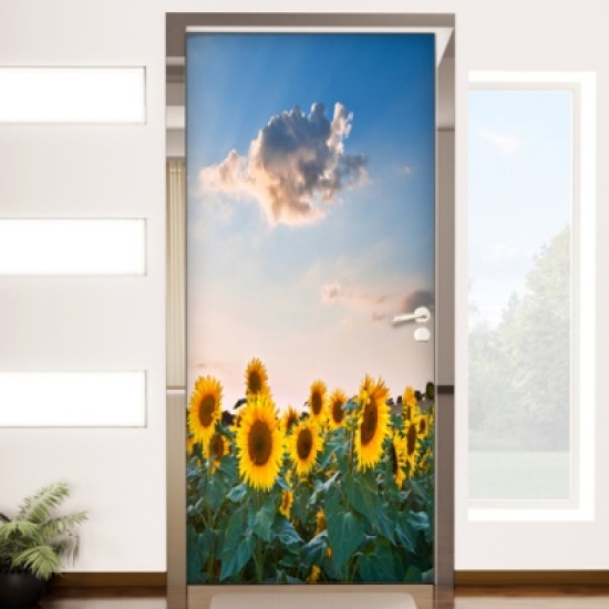 꾸밈  ic041 해바라기의인사 현관문방문시트지