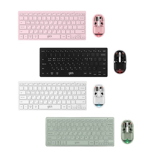 지클릭커  오피스프로 WMK340 움직이는 마카롱 무선 키보드 마우스 세트