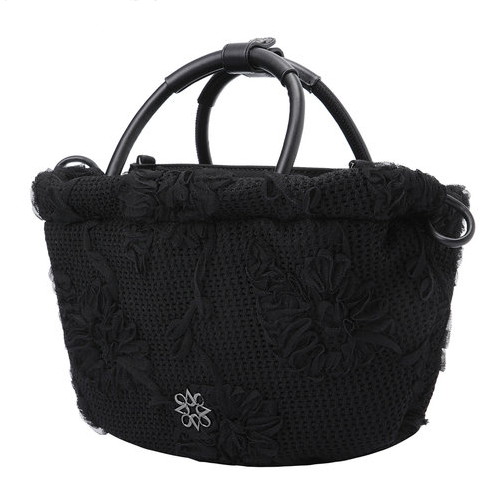 세인트앤드류스  플로럴 크로셰 토트백 블랙 821F1BG056_BK