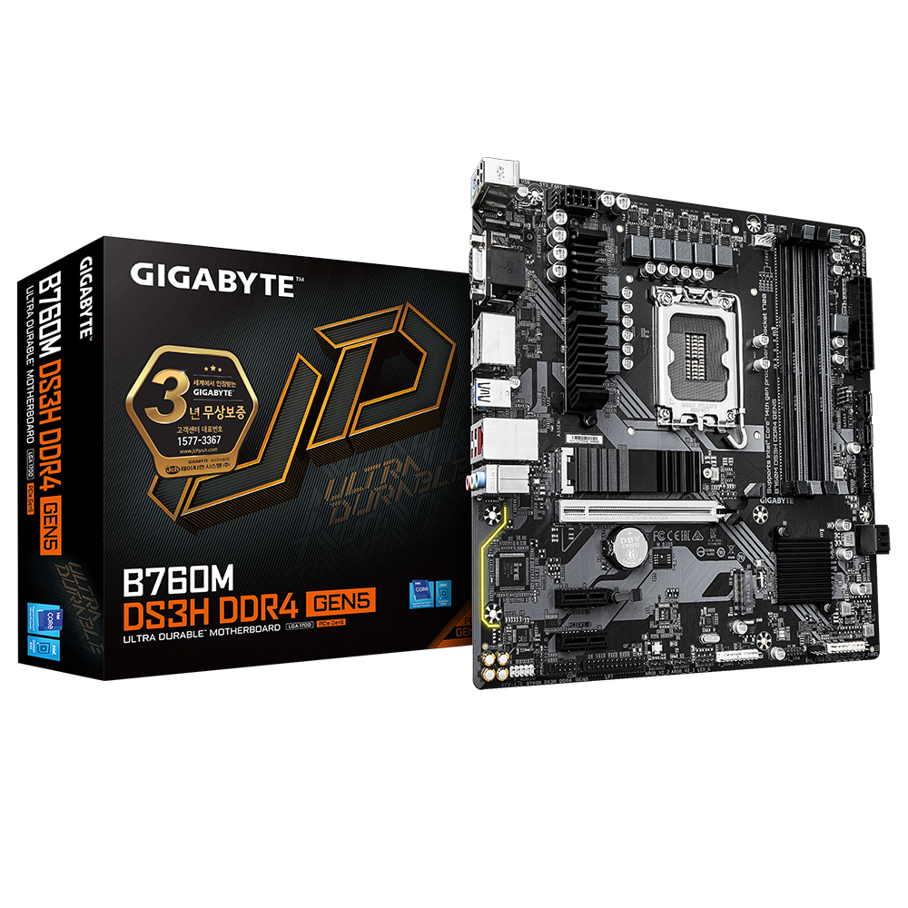 GIGABYTE  B760M DS3H D4 GEN5 제이씨현