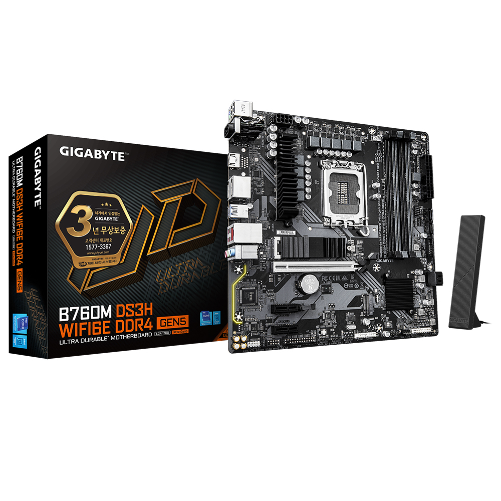 GIGABYTE  B760M DS3H WIFI6E D4 GEN5 제이씨현