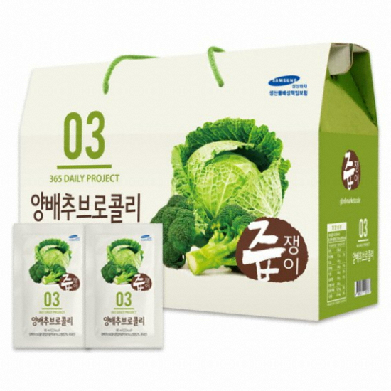  케이에프한국자연농산 즙쟁이 양배추브로콜리즙 90ml 30포 [3개]