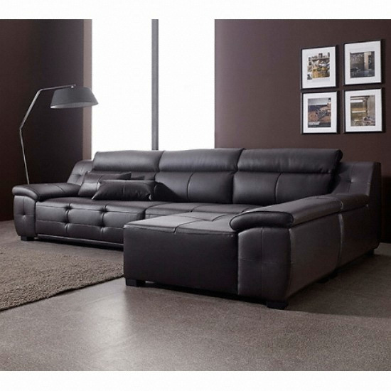 동서가구 라칸 라텍스탑 천연가죽 소파 4인용