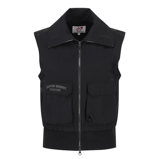 마스터바니에디션 리브 레이어드 슬리브리스 점퍼 421F1JV104_BK