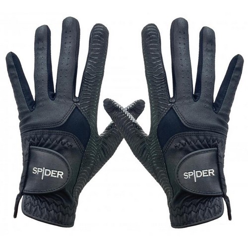 옐로우바나나  스파이더 올블랙 실리콘 합피 여성용 골프장갑