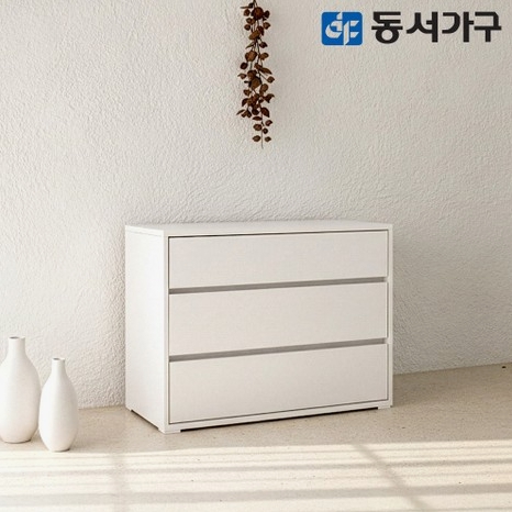 동서가구 카도 3단 화이트 모듈 수납장 800