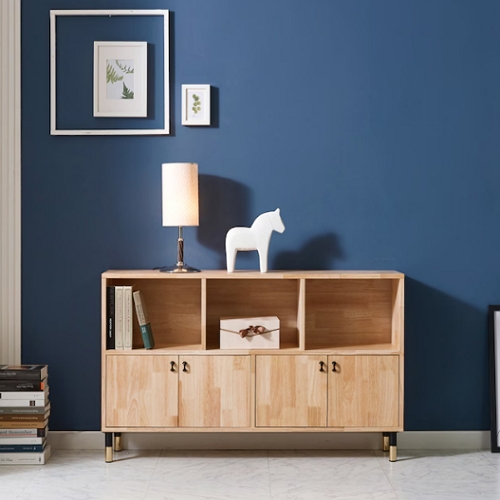 아이앤 데이안 수납 고무나무 거실장 1200