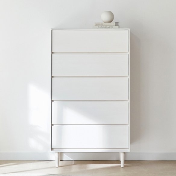 벤티스가구  루나 화이트 5단 서랍장 800