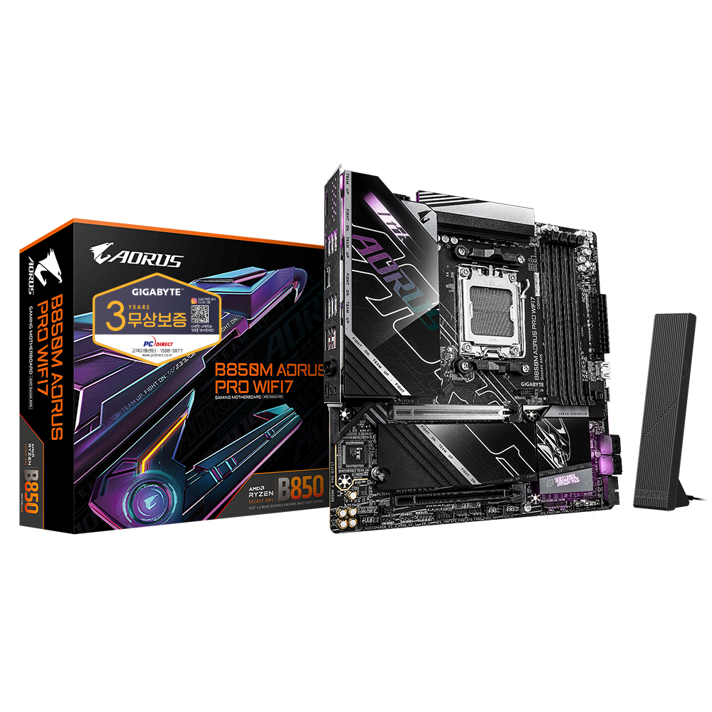 GIGABYTE  B850M AORUS PRO WIFI7 피씨디렉트
